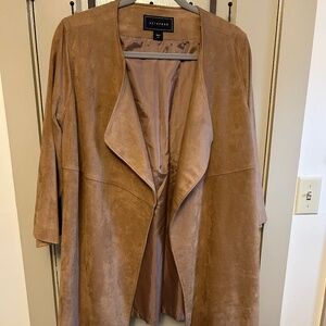 Metaphor EUC Faux Suede Camel Brown Swing Coat M